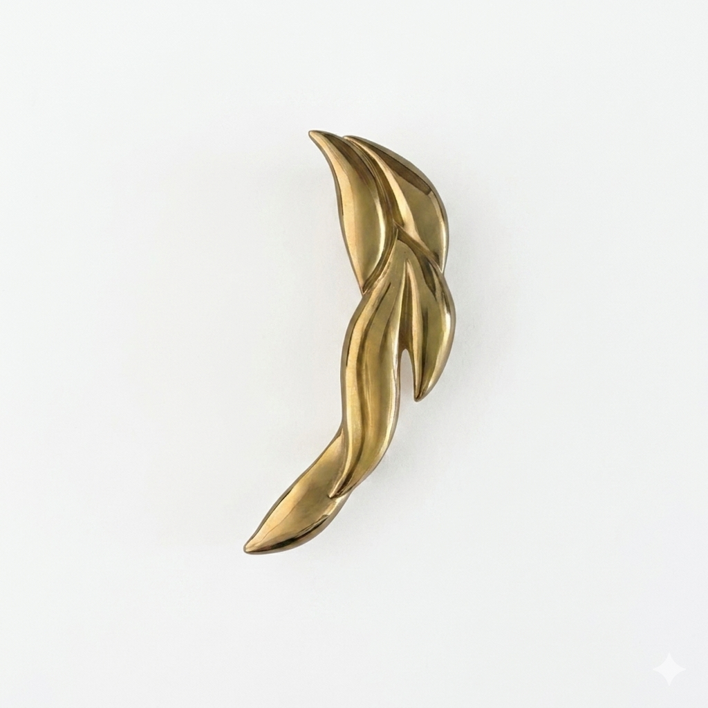 GIVENCHY FLORAL LEAF PIN