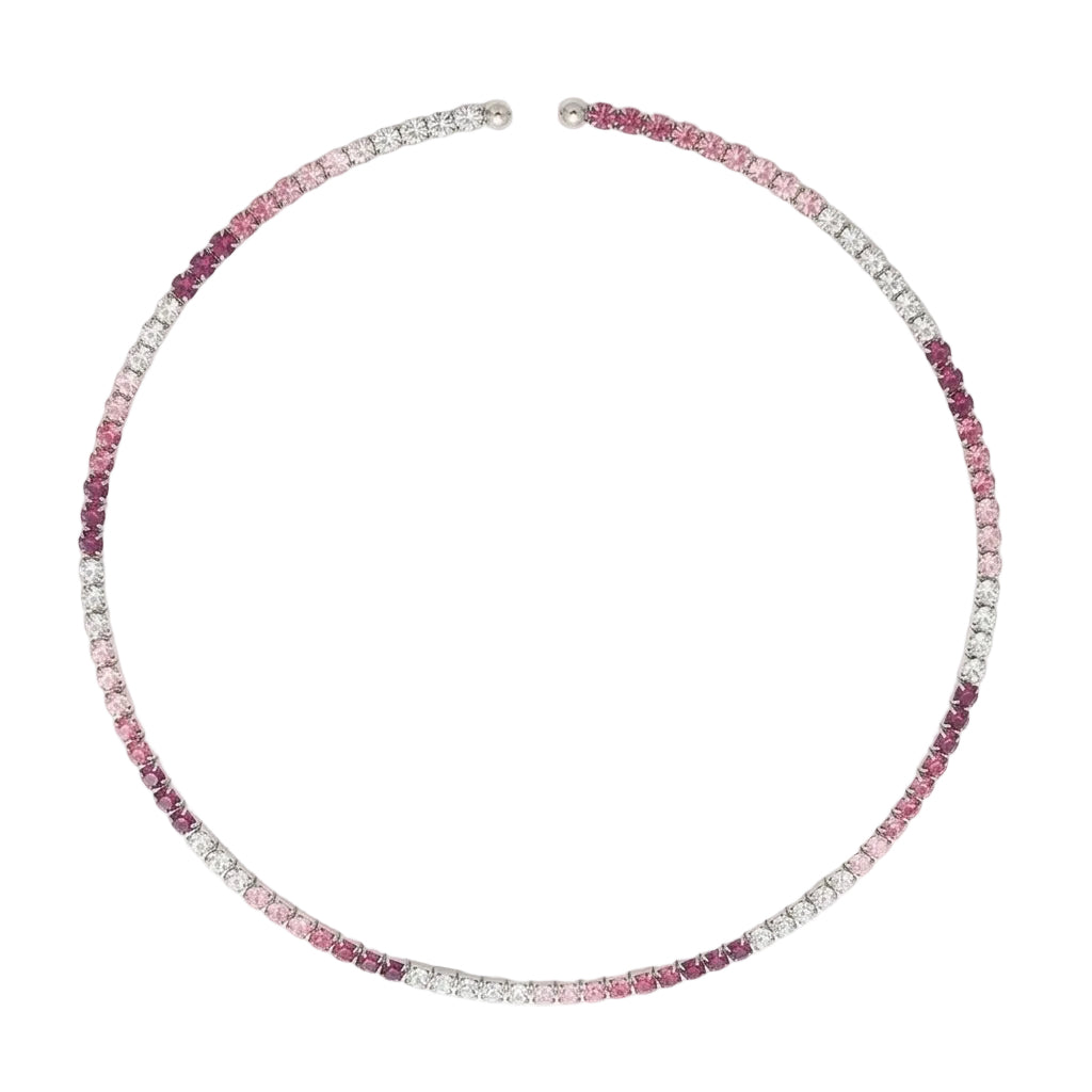 INNER LIGHT CHOKER SILVER ROSE
