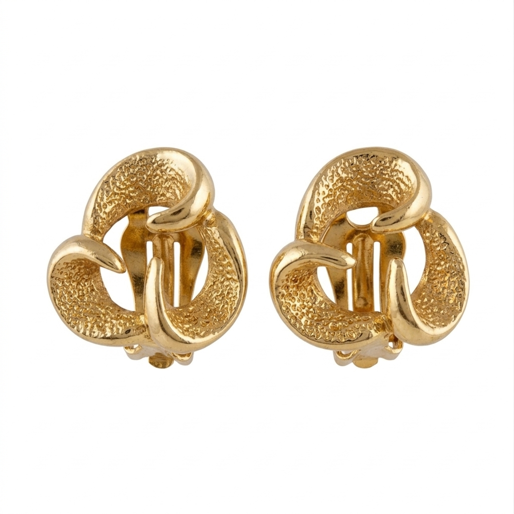 SWIRLING FLOWER CLIP-ONS