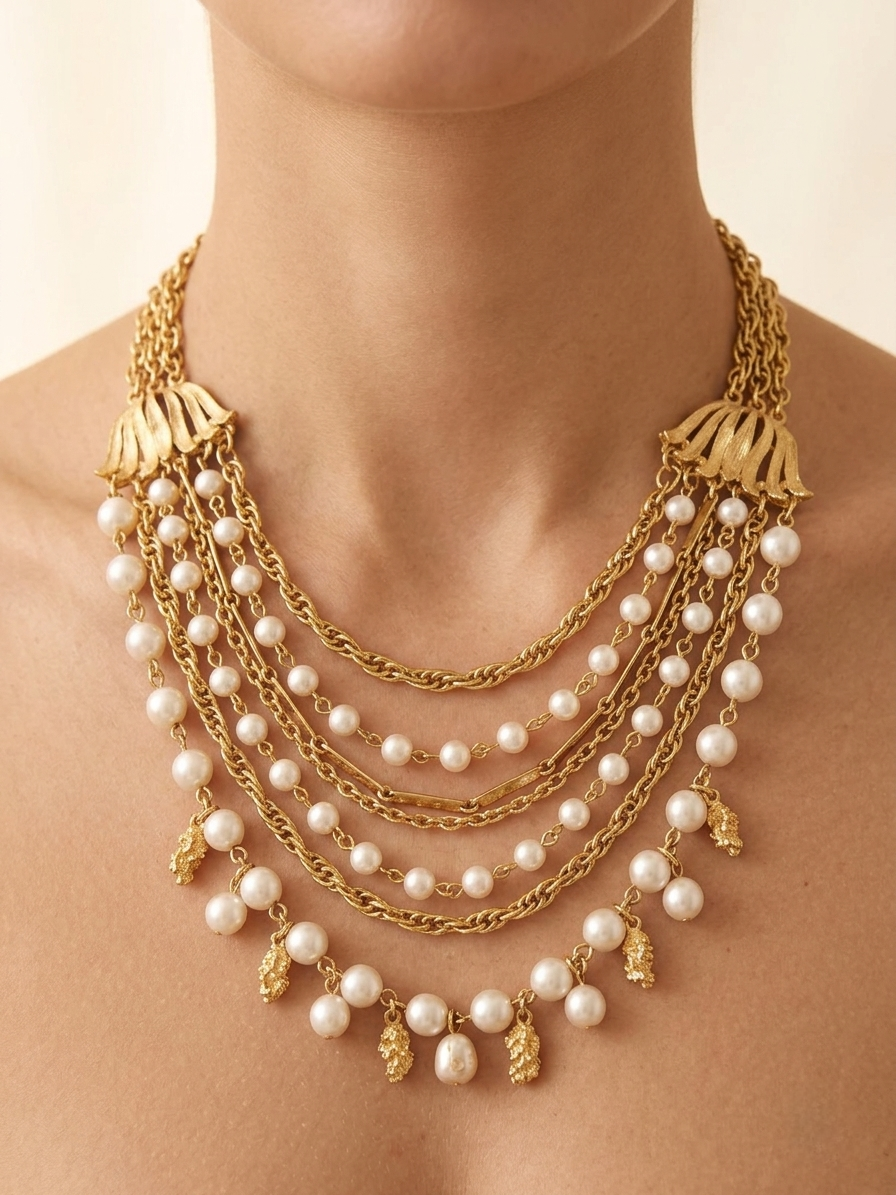 FRINGE PEARL NECKLACE