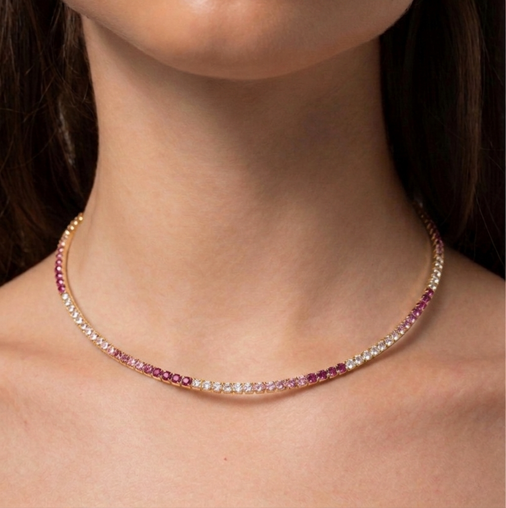 INNER LIGHT CHOKER GOLD ROSE