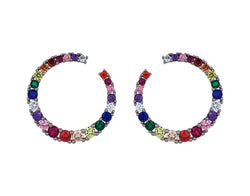 ROUND SCALE EARRINGS MULTICOLOUR