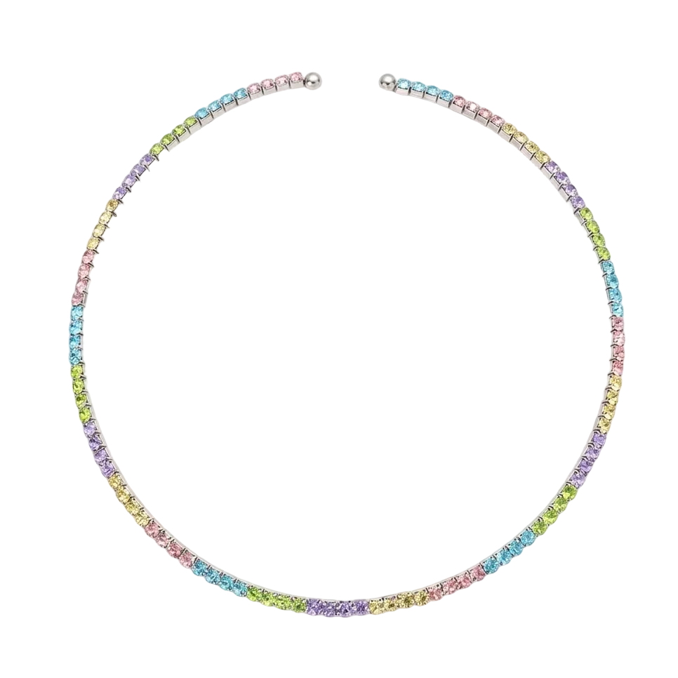 INNER LIGHT CHOKER SILVER CANDY