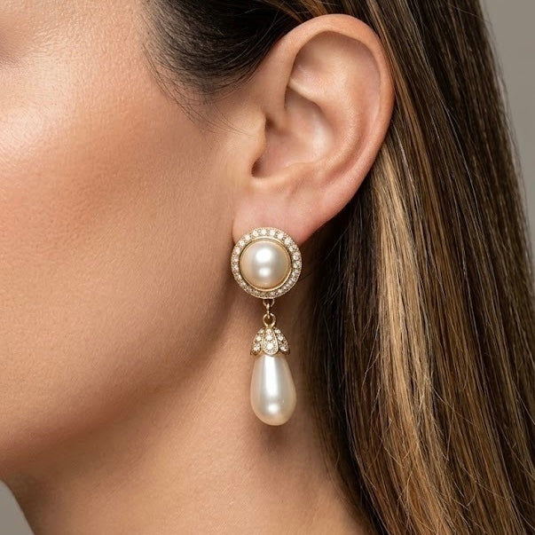 PEARL DROP CLIP-ONS