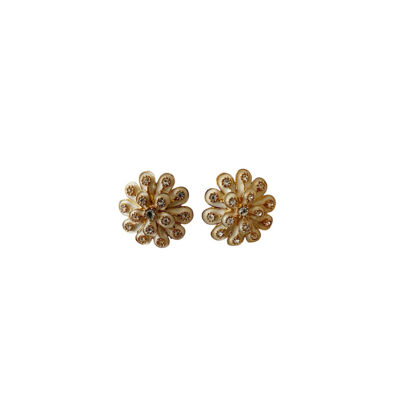 ENAMEL FLOWER EARRINGS