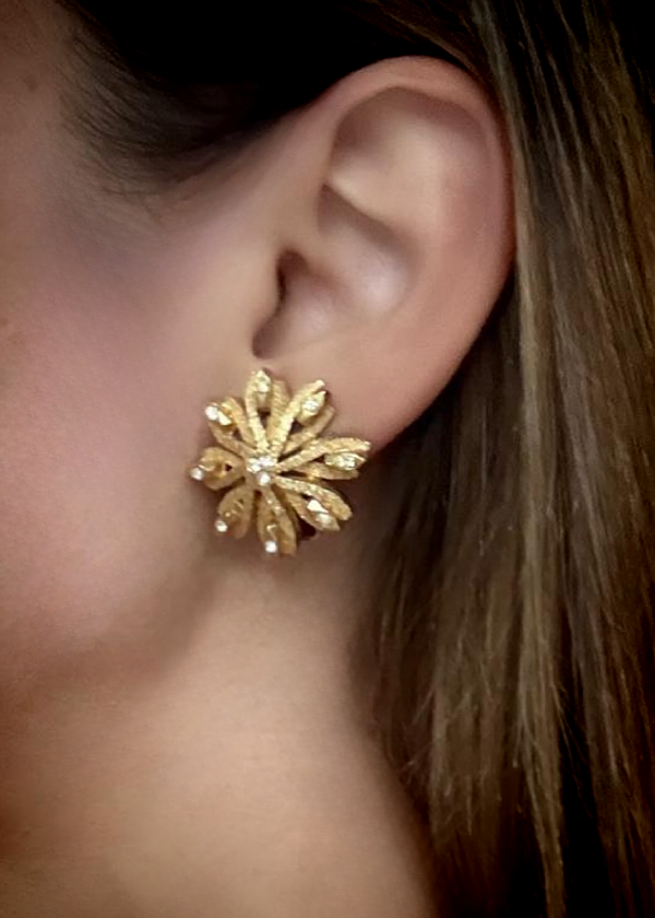 WOVEN FLOWER EARRINGS