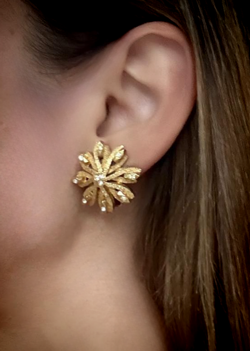 WOVEN FLOWER EARRINGS