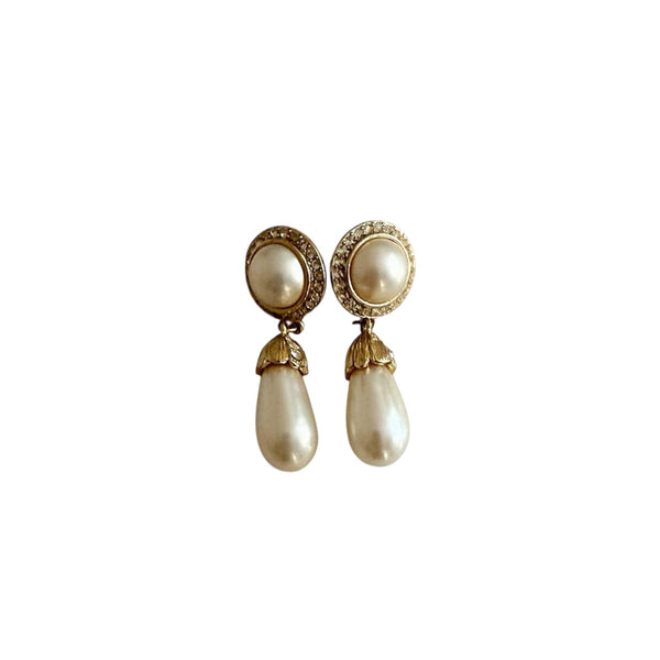 PEARL DROP CLIP-ONS