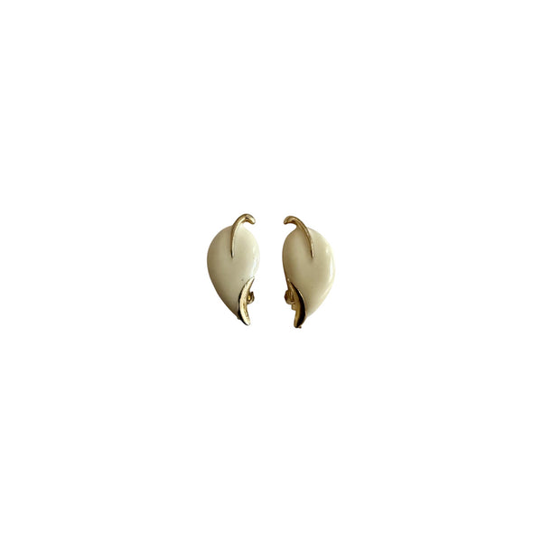 ENAMEL LEAF CLIP-ONS