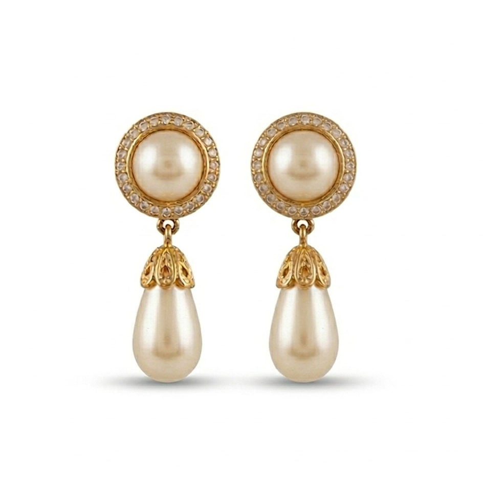 PEARL DROP CLIP-ONS