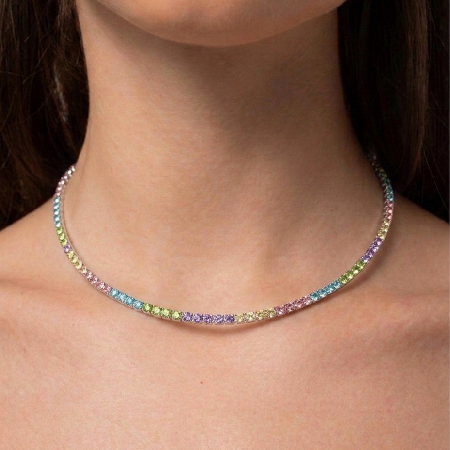 INNER LIGHT CHOKER SILVER CANDY