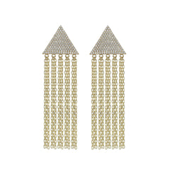 BREAK FREE EARRINGS GOLD AND WHITE