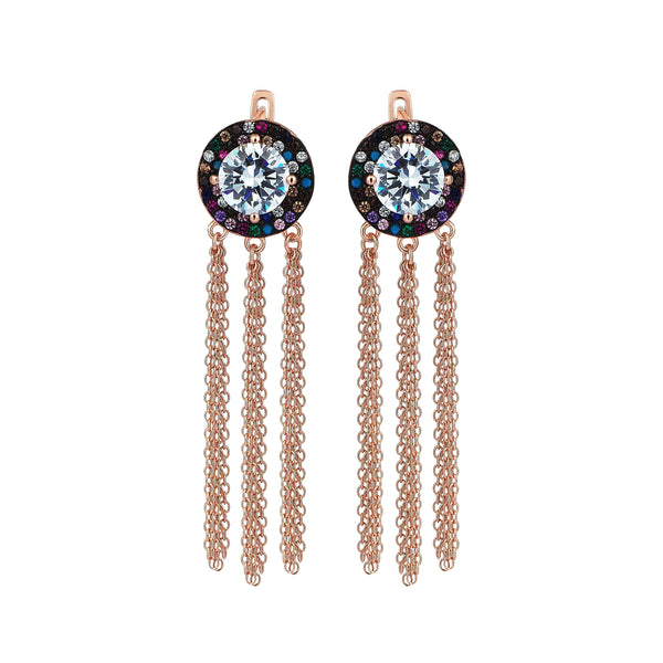 ATOMING ROUND EARRINGS WHITE