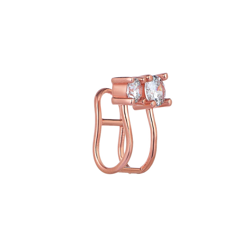 NORTH STAR EARCUFF ROSE GOLD AND WHITE