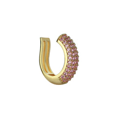 HIT EARCUFF YELLOW GOLD AND PINK