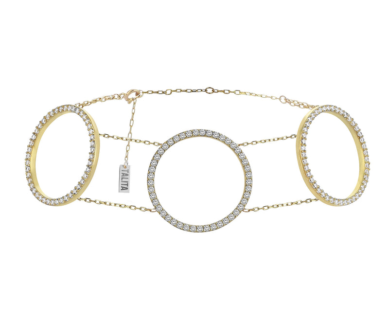 ETNOROUND CHOKER GOLD AND WHITE