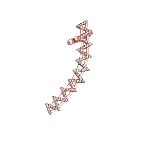 RADIO SOUND EARCUFF ROSE GOLD AND WHITE