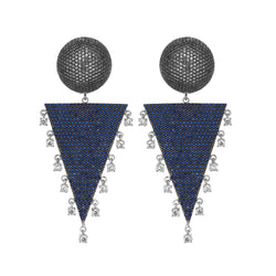SPACE JINGLES EARRINGS ANTRACITE-BLUE