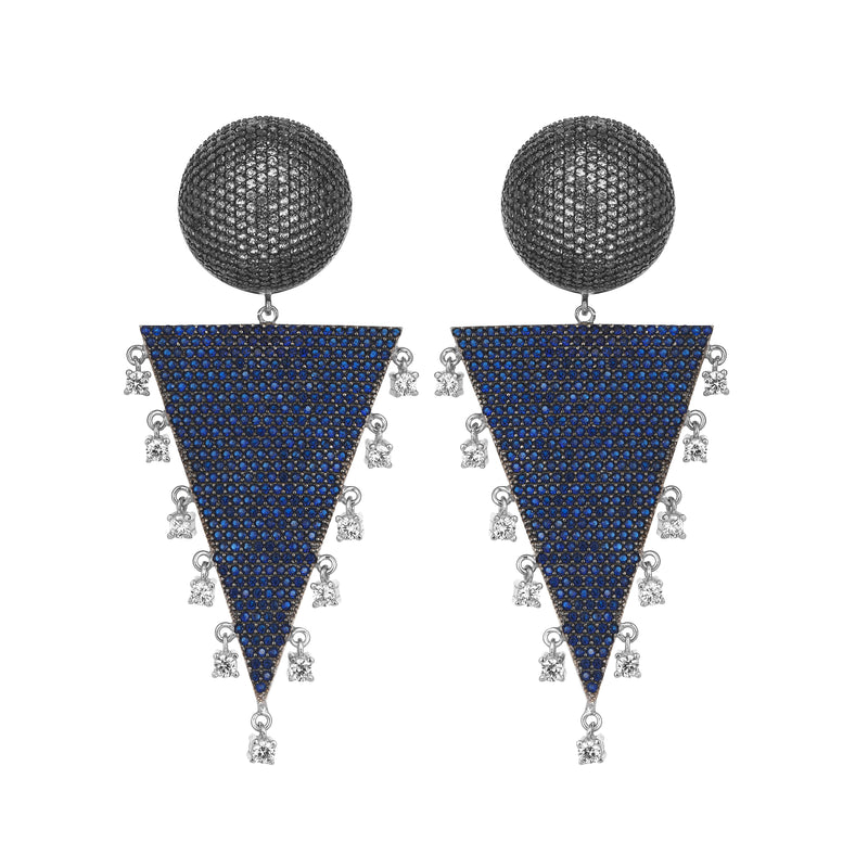 SPACE JINGLES EARRINGS ANTRACITE-BLUE