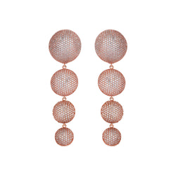 NEW EARTH EARRINGS ROSE GOLD AND WHITE