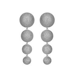 NEW EARTH EARRINGS SILVER AND WHITE