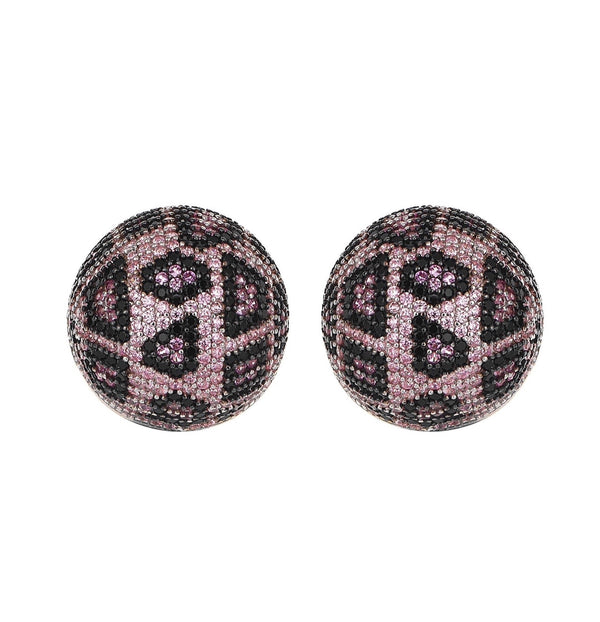 MAGNUM PINK LEOPARD STUDS