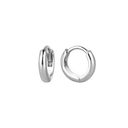 ROUND HIT HOOPS SILVER