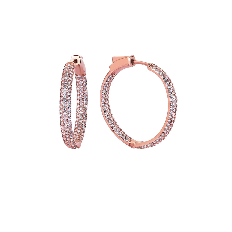 HALO HOOPS ROSE GOLD AND WHITE