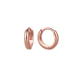 ROUND HIT HOOPS ROSE GOLD