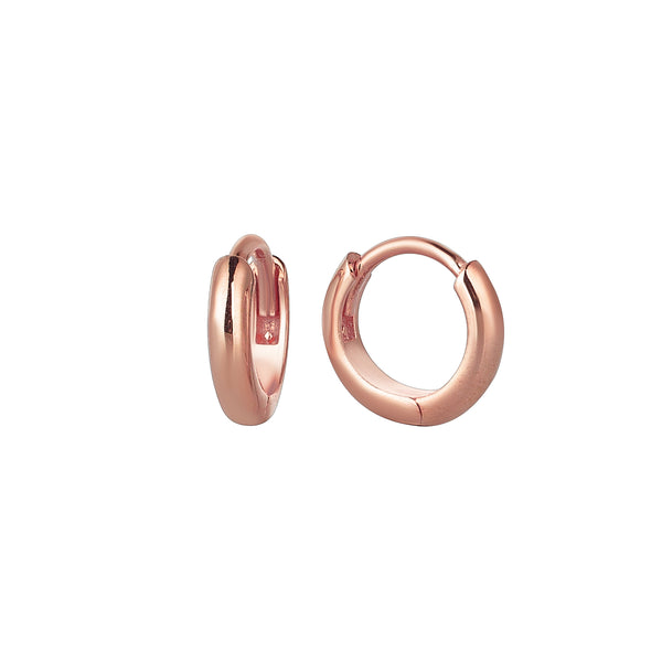 ROUND HIT HOOPS ROSE GOLD