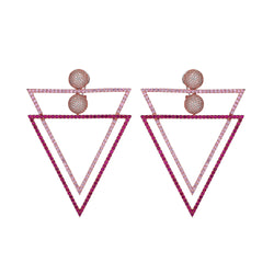 STUDIO 54 EARRINGS PINK AND WHITE