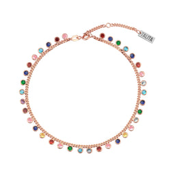 JINGLES ANKLET ROSE GOLD AND MULTICOLOUR