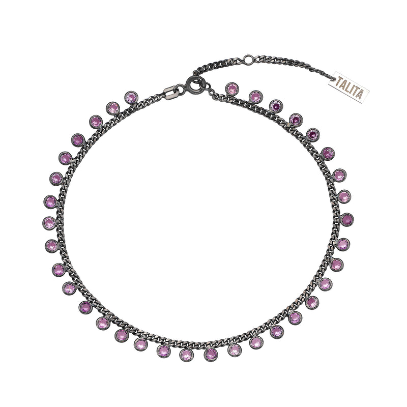 JINGLES ANKLET OXIDIZED AND PURPLE