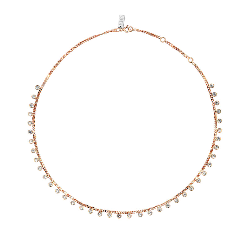 JINGLES NECKLACE ROSE GOLD AND WHITE