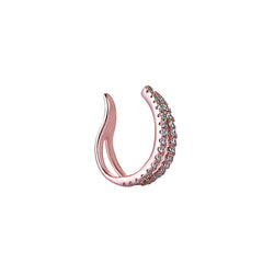 VISION EARCUFF ROSE GOLD AND WHITE