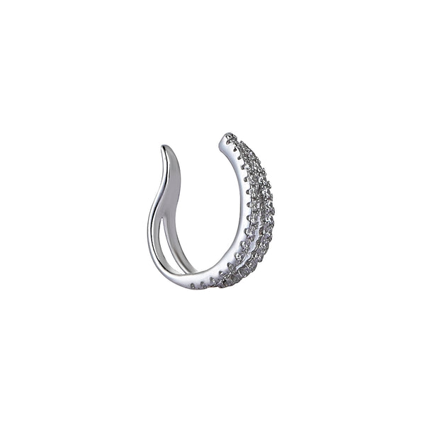 VISION EARCUFF SILVER AND WHITE