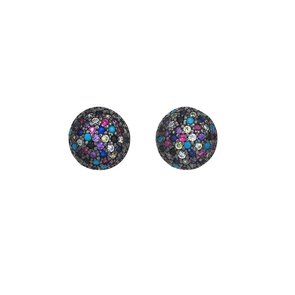 BOOM BOOM STUDS SILVER AND MULTICOLOUR