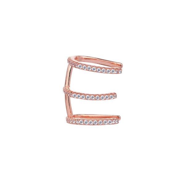 RAYS EARCUFF ROSE GOLD AND WHITE