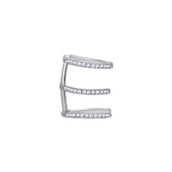 RAYS EARCUFF SILVER AND WHITE