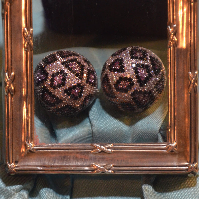 MAGNUM PINK LEOPARD STUDS