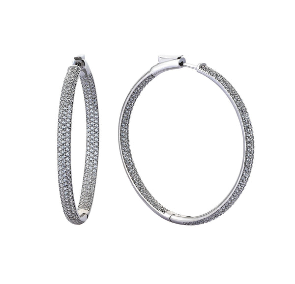 HALO LARGE HOOPS WHITE