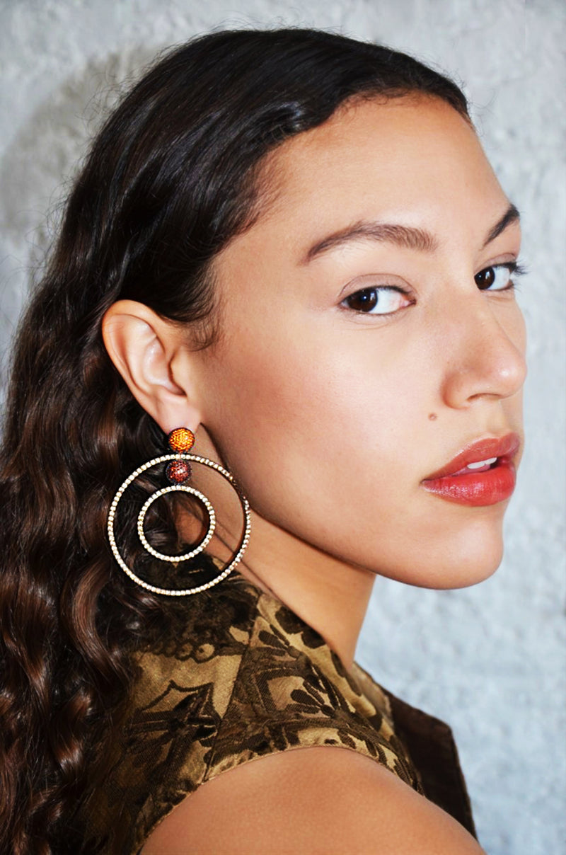 MARS BEATS EARRINGS ROSE GOLD
