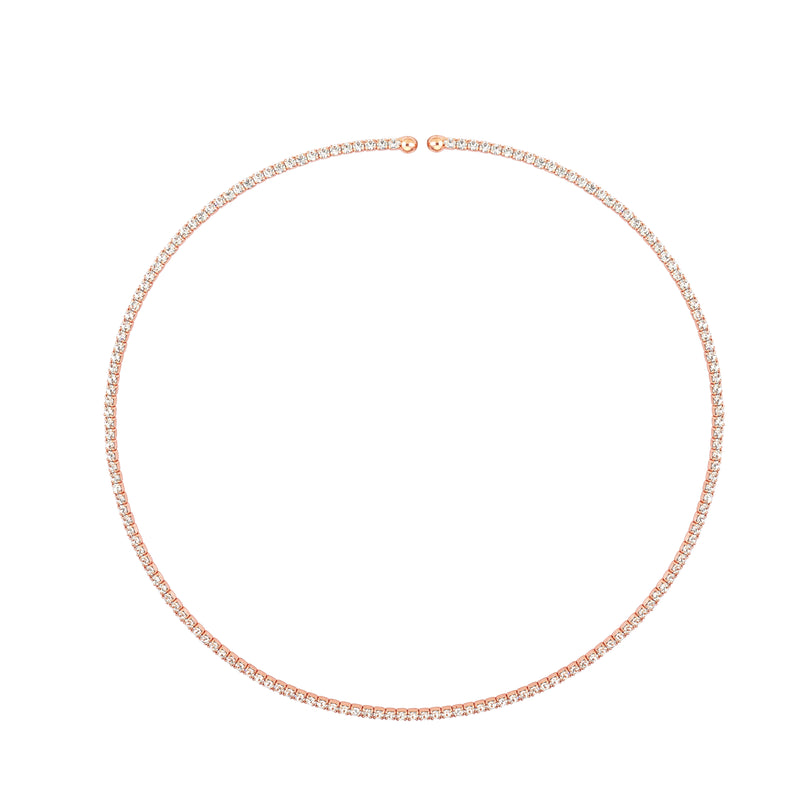 INNER LIGHT CHOKER ROSE GOLD AND WHITE