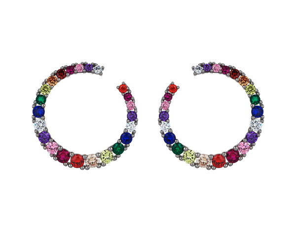 ROUND SCALE EARRINGS MULTICOLOUR