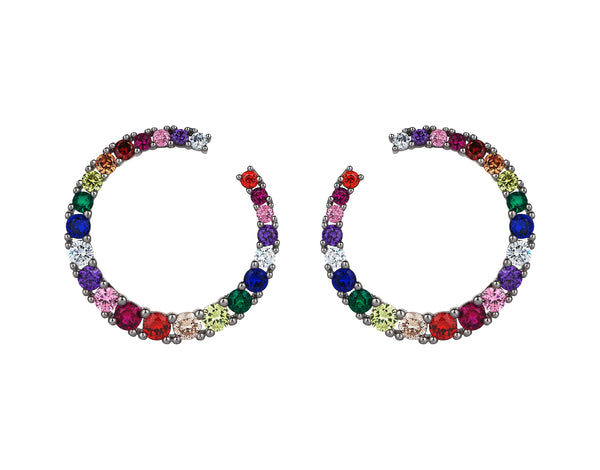 ROUND SCALE EARRINGS MULTICOLOUR