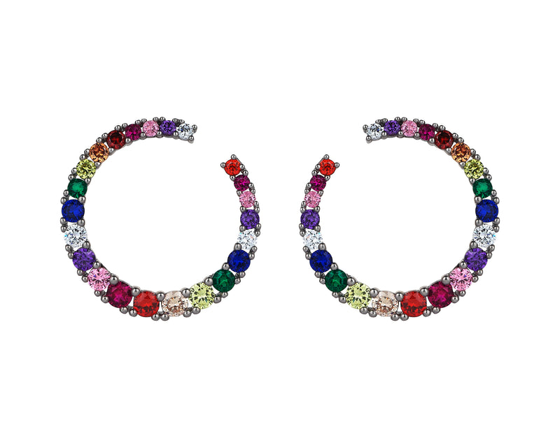 ROUND SCALE EARRINGS MULTICOLOUR