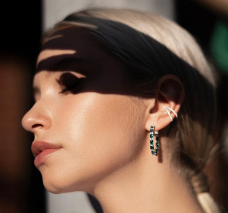 VISION EARCUFF SILVER AND WHITE