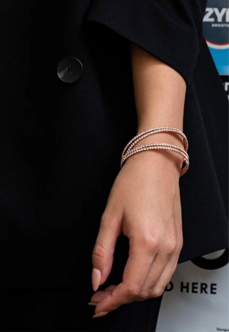 INNER LIGHT BANGLE ROSEGOLD AND WHITE
